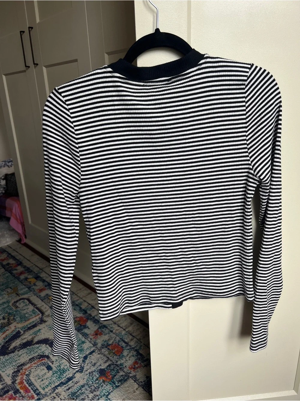 J.Crew Striped Ribbed Cardigan Gold Button Detail Size S